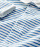 Baby-Strampler aus Bio-Baumwolle mit Kragen und blauem Streifenmuster weiss MARSHMALLOW/blau ALASKA